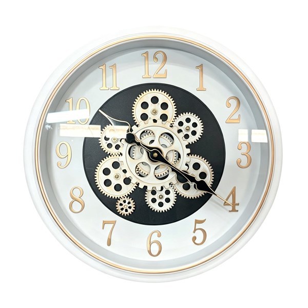 Imagen de Reloj de pared, 45cm, con movimiento, 3AA, 2 colores, en caja