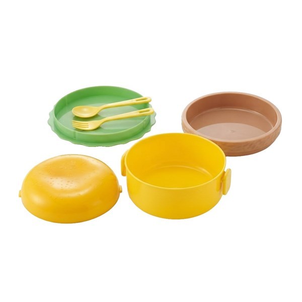 Imagen de Vianda infantil de plástico 3 niveles con cubiertos