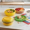 Imagen de Vianda infantil de plástico 3 niveles con cubiertos