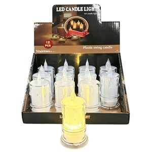Imagen de Vela led blanca luz cálida, CAJA x12