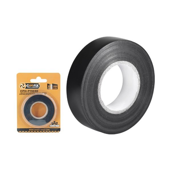 Imagen de Cinta aisladora, NEGRO, 18mmx19m, en blister COOFIX
