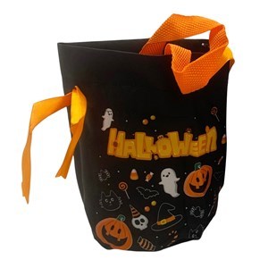 Imagen de Bolsa para golosinas, de franela con asa, varios diseños para Halloween, varios diseños