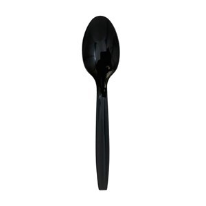 Imagen de Cuchara descartable de plástico, x50, negro, en bolsa
