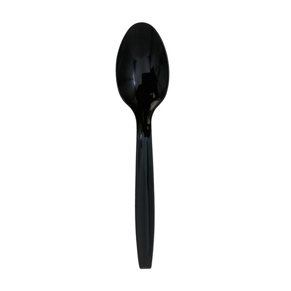 Imagen de Cuchara descartable de plástico, x50, negro, en bolsa