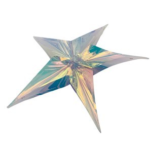 Imagen de Adorno navideño estrella, iridiscente, en bolsa