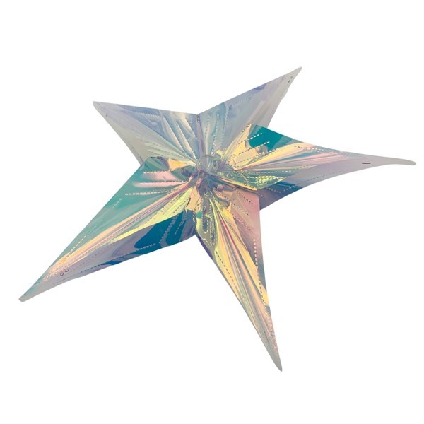 Imagen de Adorno navideño estrella, iridiscente, en bolsa