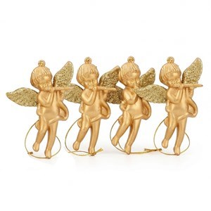 Imagen de Adorno navideño ángel x4, en bolsa