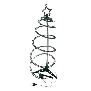 Imagen de Arbol navideño espiral, con luz, 70cm, pie de plástico, 220v