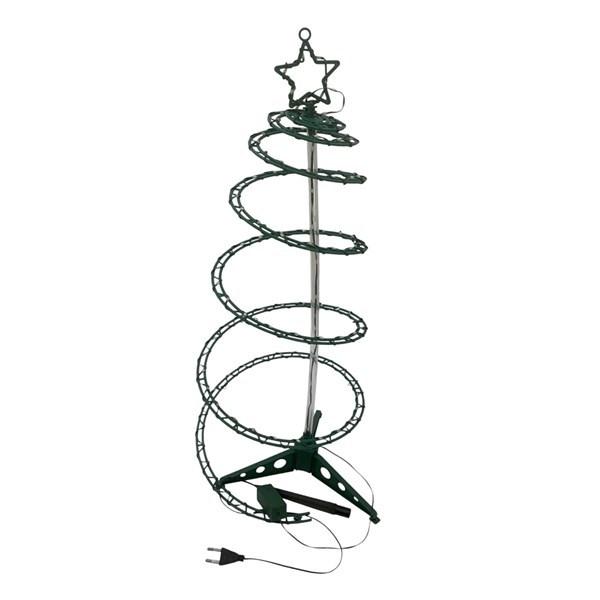 Imagen de Arbol navideño espiral, con luz, 70cm, pie de plástico, 220v