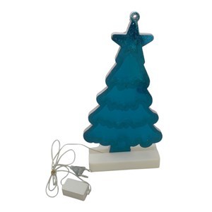 Imagen de Arbol navideño de acrílico, lámpara 3D con luz led, efecto espejo infinito, 220v