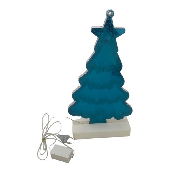 Imagen de Arbol navideño de acrílico, lámpara 3D con luz led, efecto espejo infinito, 220v