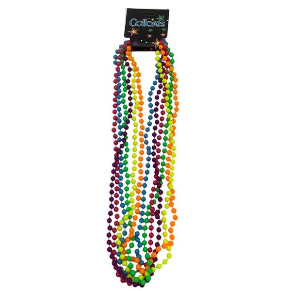 Imagen de Collar de plástico para cotillón x6, varios colores