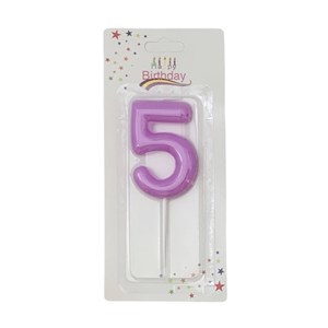 Imagen de Velita color Nº5, varios colores pastel, CAJAx12